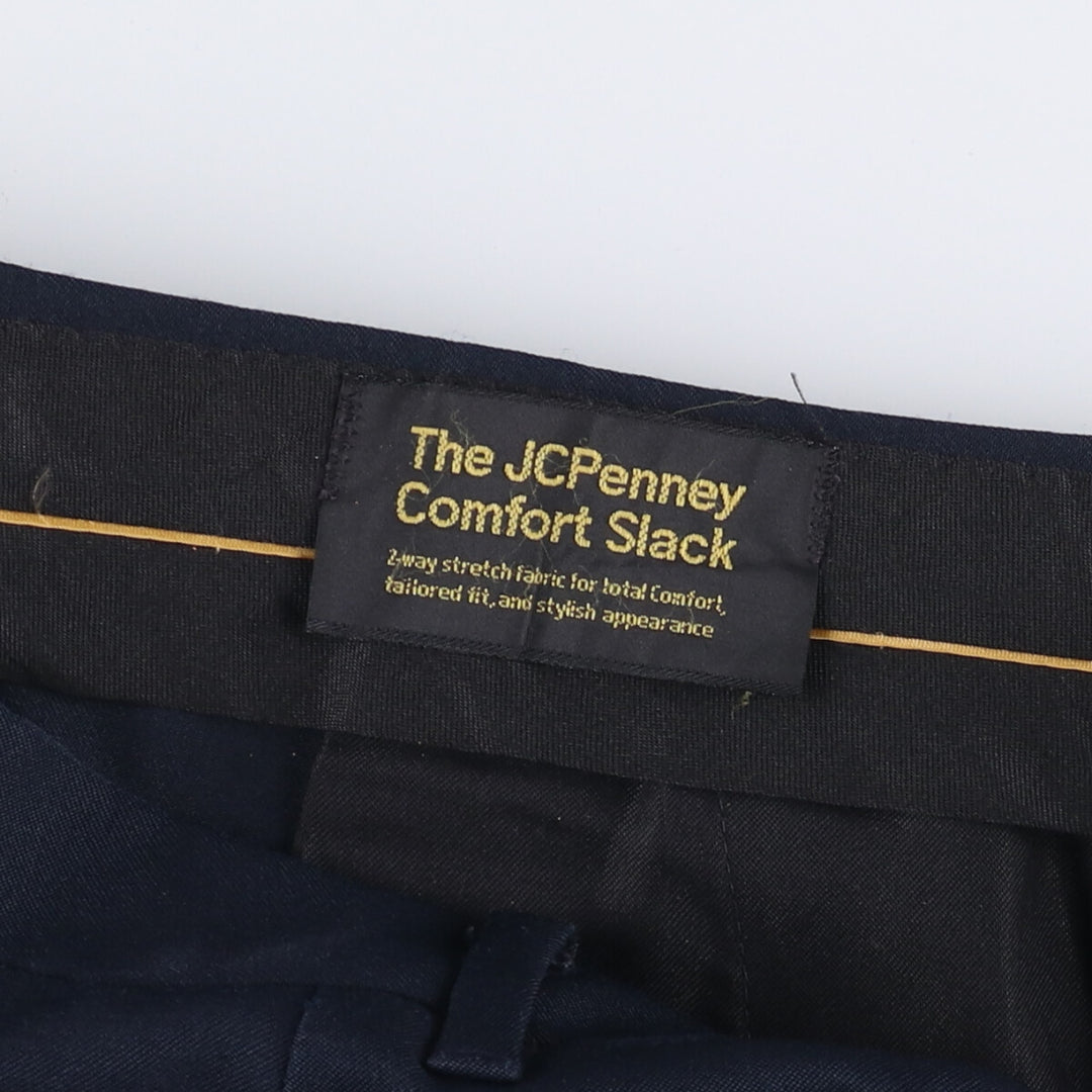 Vintage 70s-80'S JCPenney Men's Slacks, Size W34 unclear navy blue type Vintage Second Hand