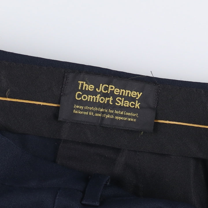 Vintage 70s-80'S JCPenney Men's Slacks, Size W34 unclear navy blue type Vintage Second Hand