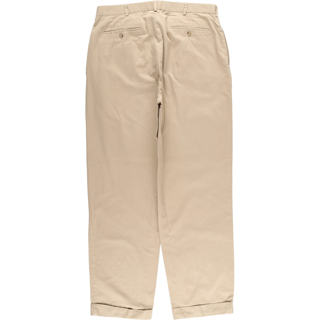 Ralph Lauren POLO by Ralph Lauren Two-pleat cotton slacks pants for men, size W34 cotton Beige type Vintage Second Hand