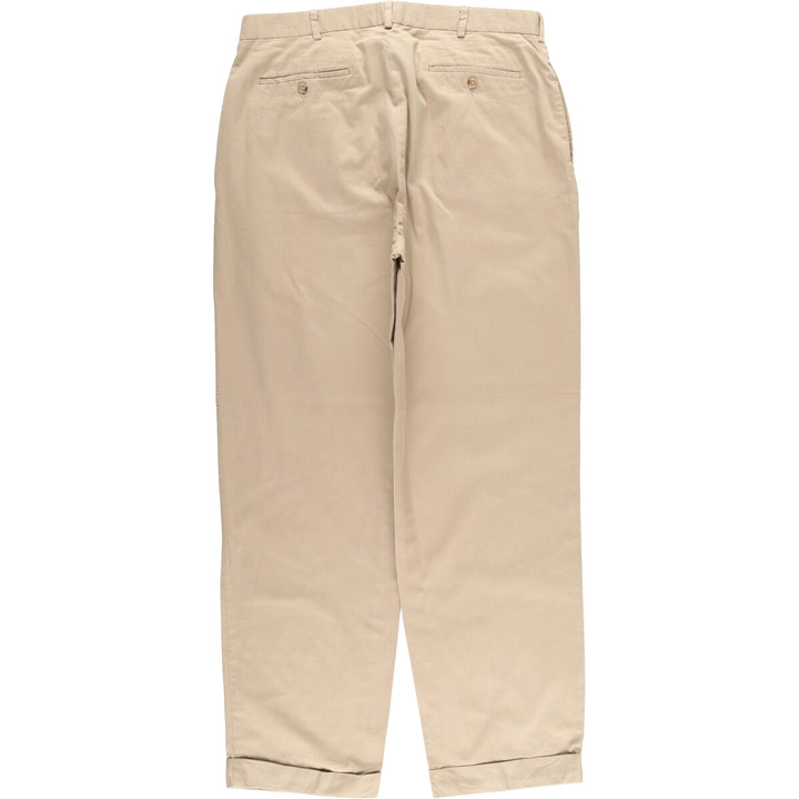 Ralph Lauren POLO by Ralph Lauren Two-pleat cotton slacks pants for men, size W34 cotton Beige type Vintage Second Hand
