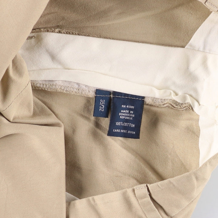 Ralph Lauren POLO by Ralph Lauren Two-pleat cotton slacks pants for men, size W34 cotton Beige type Vintage Second Hand