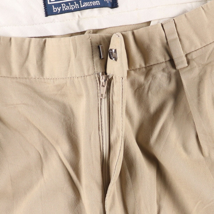 Ralph Lauren POLO by Ralph Lauren Two-pleat cotton slacks pants for men, size W34 cotton Beige type Vintage Second Hand