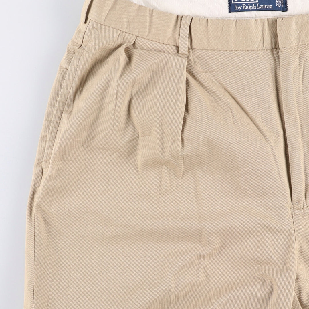 Ralph Lauren POLO by Ralph Lauren Two-pleat cotton slacks pants for men, size W34 cotton Beige type Vintage Second Hand