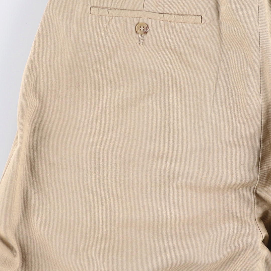 Ralph Lauren POLO by Ralph Lauren Two-pleat cotton slacks pants for men, size W34 cotton Beige type Vintage Second Hand