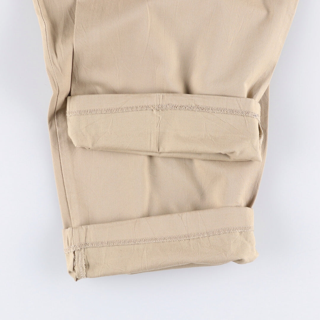 Ralph Lauren POLO by Ralph Lauren Two-pleat cotton slacks pants for men, size W34 cotton Beige type Vintage Second Hand