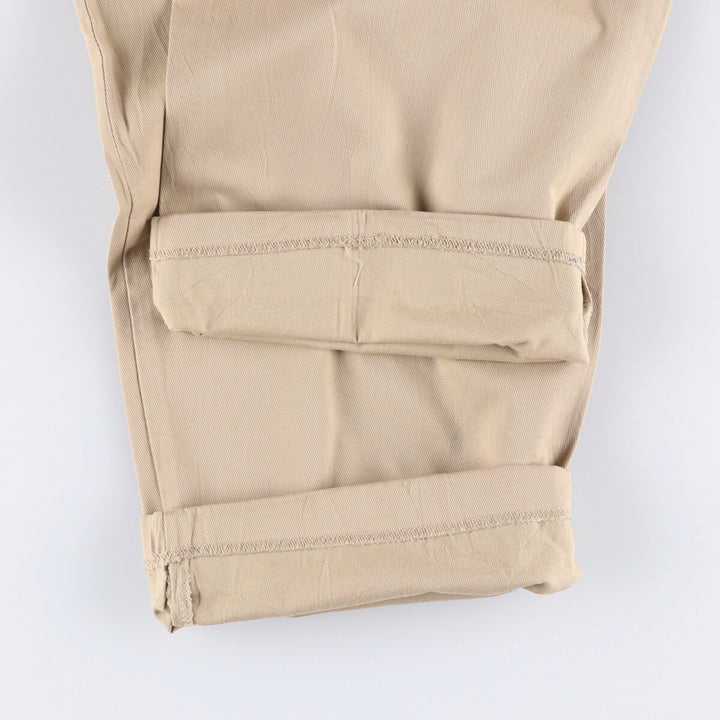 Ralph Lauren POLO by Ralph Lauren Two-pleat cotton slacks pants for men, size W34 cotton Beige type Vintage Second Hand