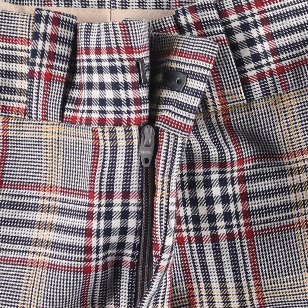 Vintage 1970'S Sears PERMA PREST Tartan Check Cotton Slacks, Made in Canada, Men's Size W33 cotton gray type Vintage Second Hand