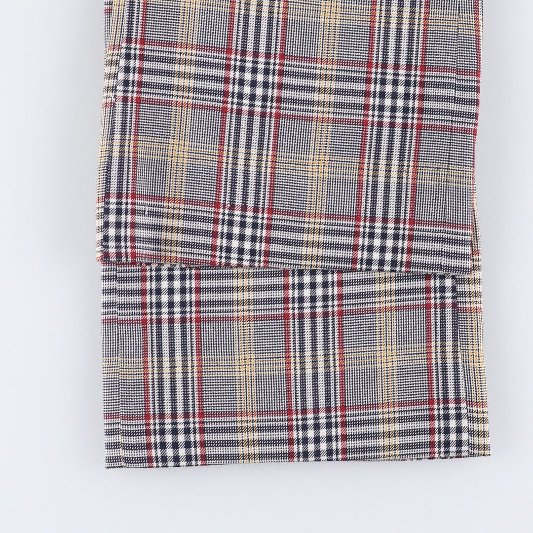 Vintage 1970'S Sears PERMA PREST Tartan Check Cotton Slacks, Made in Canada, Men's Size W33 cotton gray type Vintage Second Hand