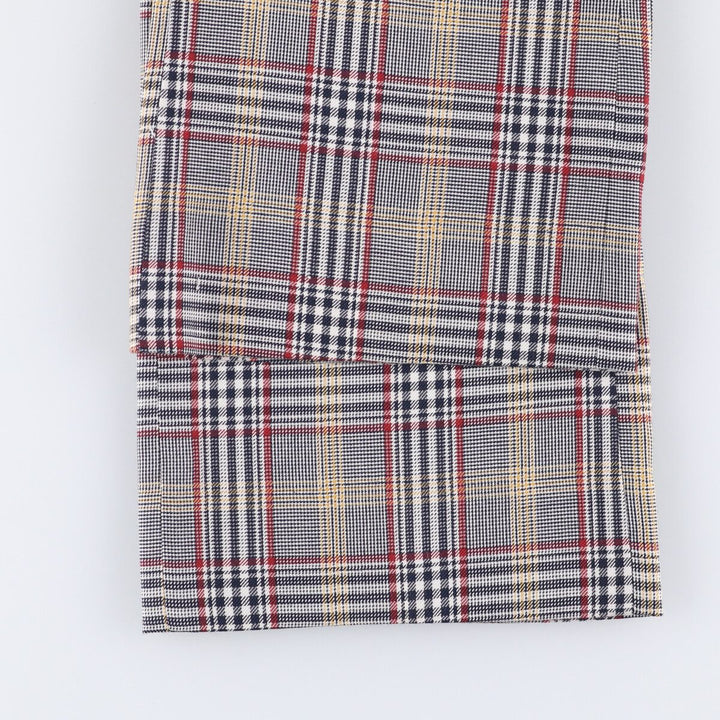 Vintage 1970'S Sears PERMA PREST Tartan Check Cotton Slacks, Made in Canada, Men's Size W33 cotton gray type Vintage Second Hand