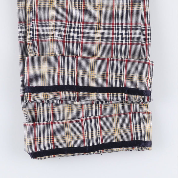 Vintage 1970'S Sears PERMA PREST Tartan Check Cotton Slacks, Made in Canada, Men's Size W33 cotton gray type Vintage Second Hand