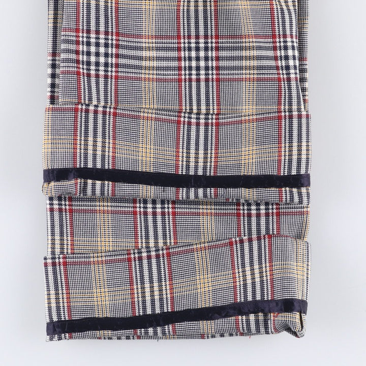 Vintage 1970'S Sears PERMA PREST Tartan Check Cotton Slacks, Made in Canada, Men's Size W33 cotton gray type Vintage Second Hand