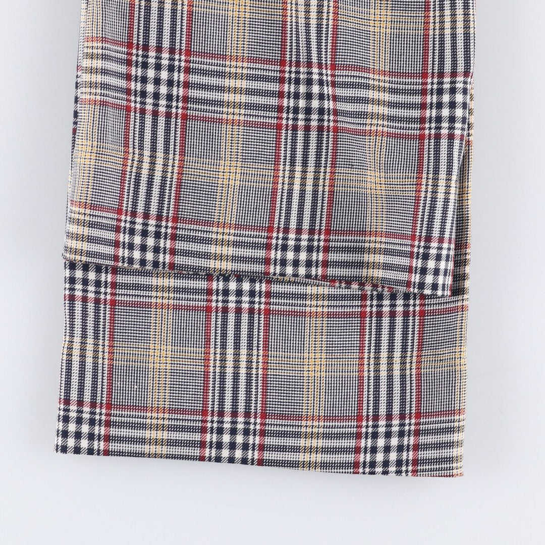 Vintage 1970'S Sears PERMA PREST Tartan Check Cotton Slacks, Made in Canada, Men's Size W33 cotton gray type Vintage Second Hand