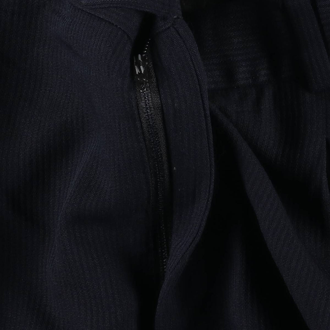 Vintage 70s-80'S striped two-pleat slacks, men's size W34. unclear black type Vintage Second Hand