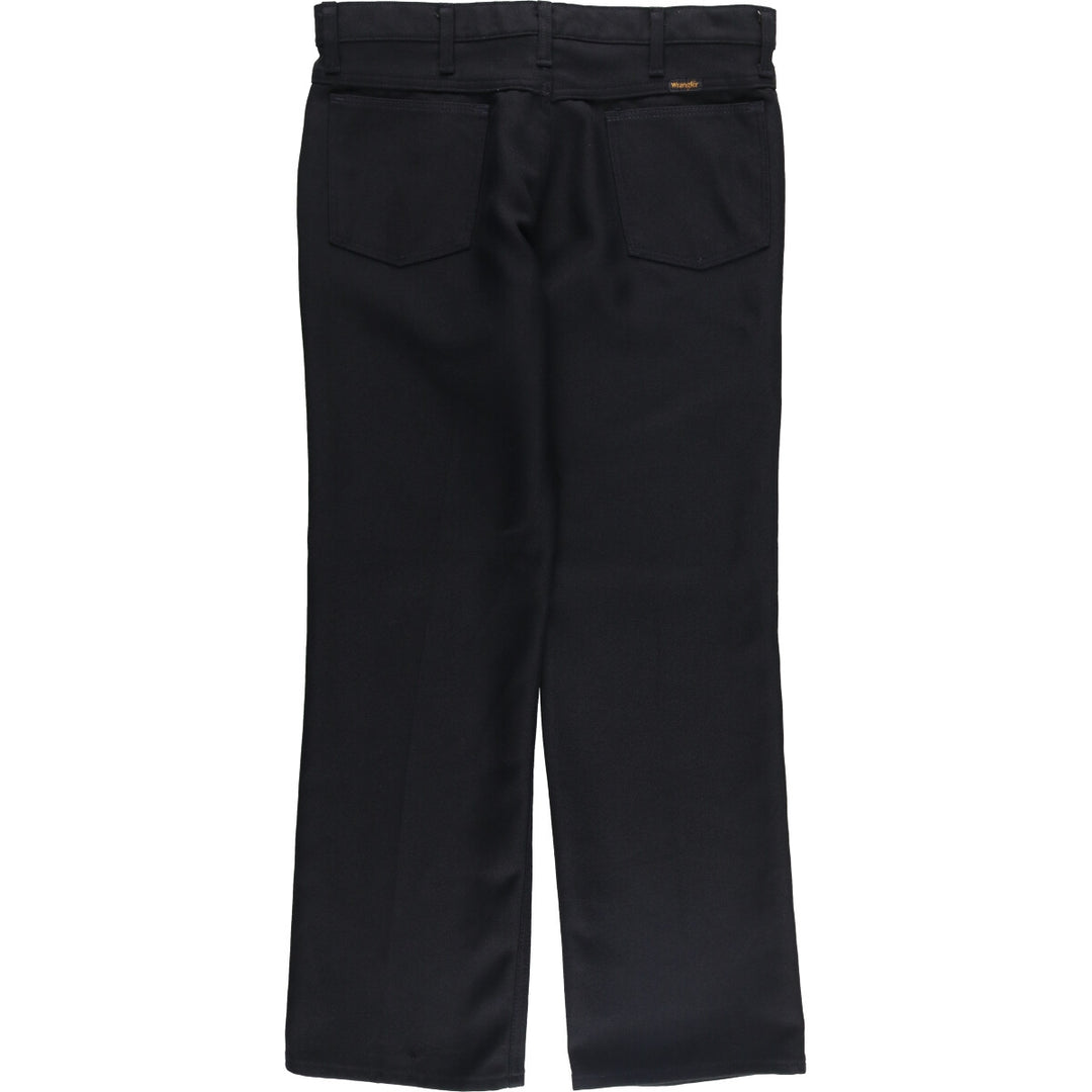 Vintage 80s-90'S Wrangler Dress Jeans, Slacks, Made in USA, Men's, Size W35 polyester black type Vintage Second Hand