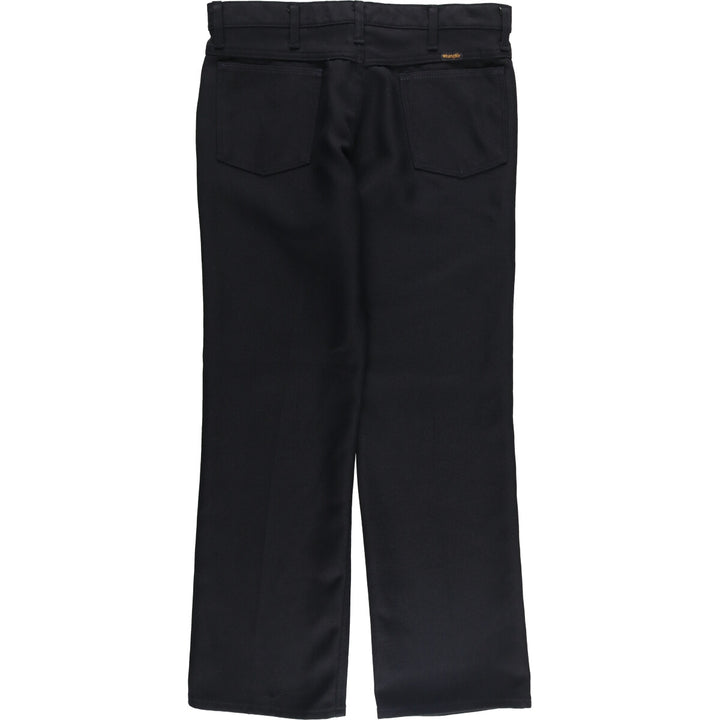 Vintage 80s-90'S Wrangler Dress Jeans, Slacks, Made in USA, Men's, Size W35 polyester black type Vintage Second Hand