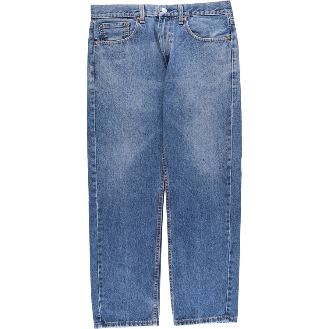 Levi's 505 tapered denim pants for men, size W34 cotton blue type Vintage Second Hand