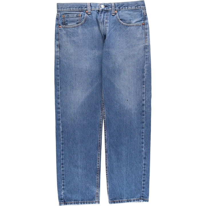 Levi's 505 tapered denim pants for men, size W34 cotton blue type Vintage Second Hand
