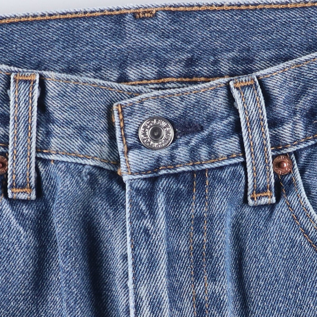 Levi's 505 tapered denim pants for men, size W34 cotton blue type Vintage Second Hand