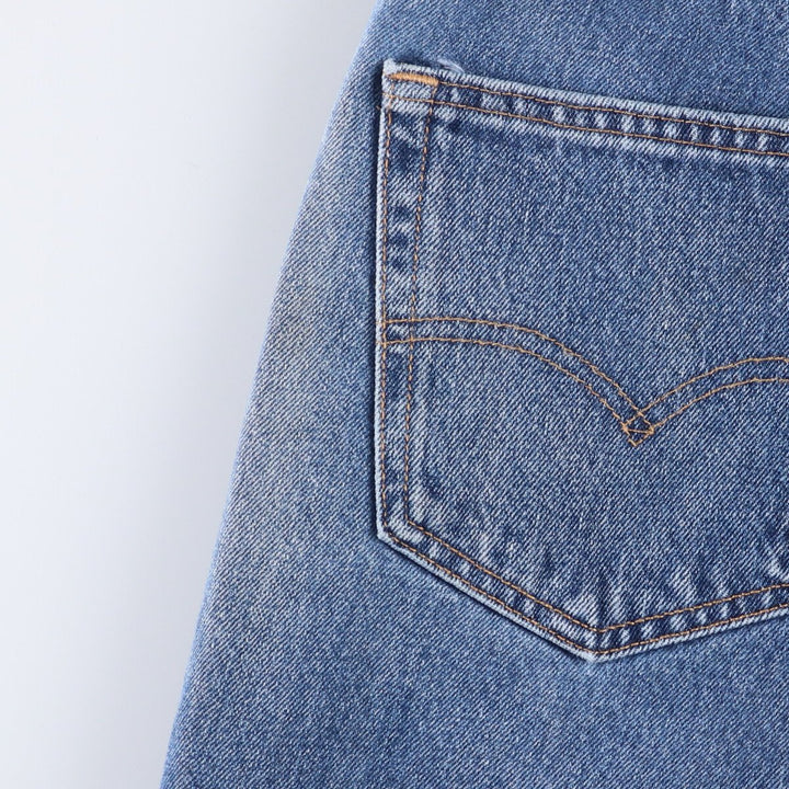 Levi's 505 tapered denim pants for men, size W34 cotton blue type Vintage Second Hand