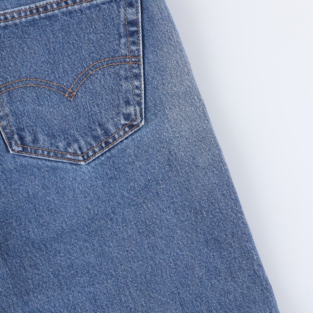 Levi's 505 tapered denim pants for men, size W34 cotton blue type Vintage Second Hand