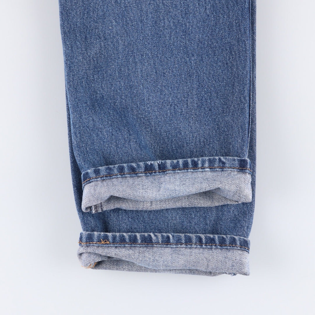 Levi's 505 tapered denim pants for men, size W34 cotton blue type Vintage Second Hand
