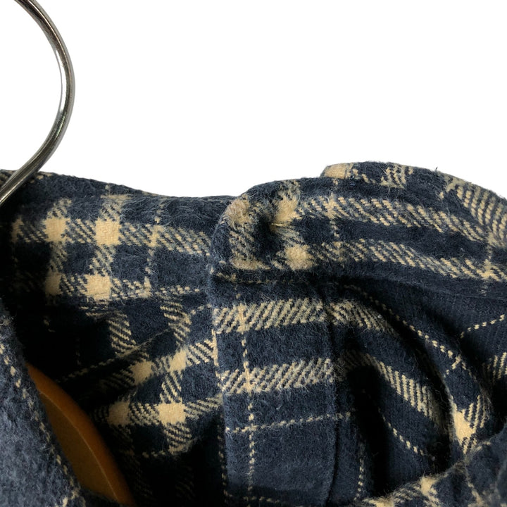 FIELD AND STREAM Long Sleeve Flannel Check Shirt, Men's Size L cotton navy blue type Vintage Second Hand