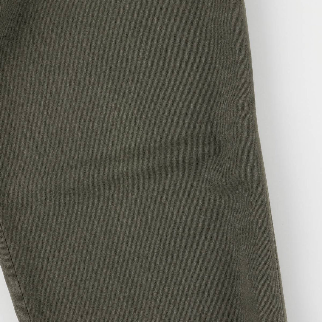 90'S Ralph Lauren CHAPS two-pleat slacks, men's, size W32, vintage polyester Khaki type sage green Vintage Second Hand