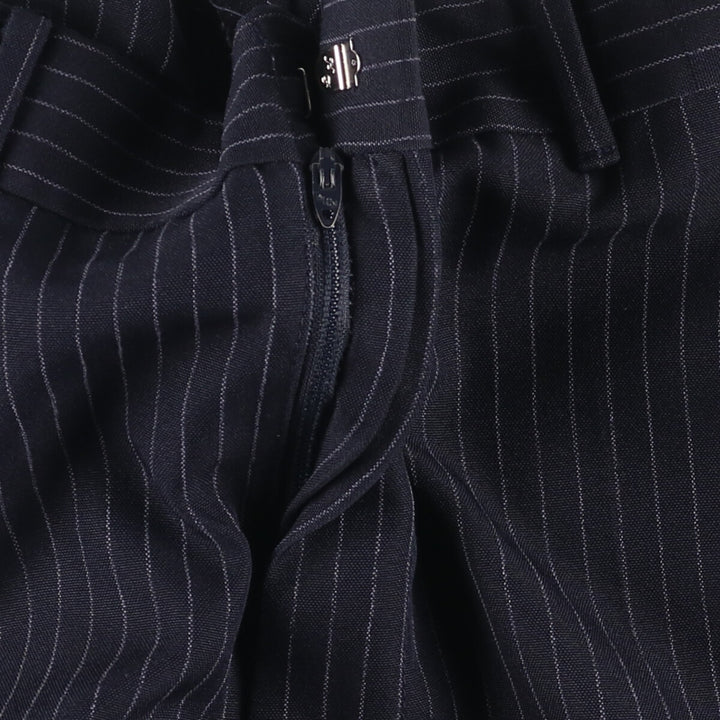 70s-80'S Striped Slacks, Made in USA, Men's Size 34 unclear navy blue type Vintage Second Hand