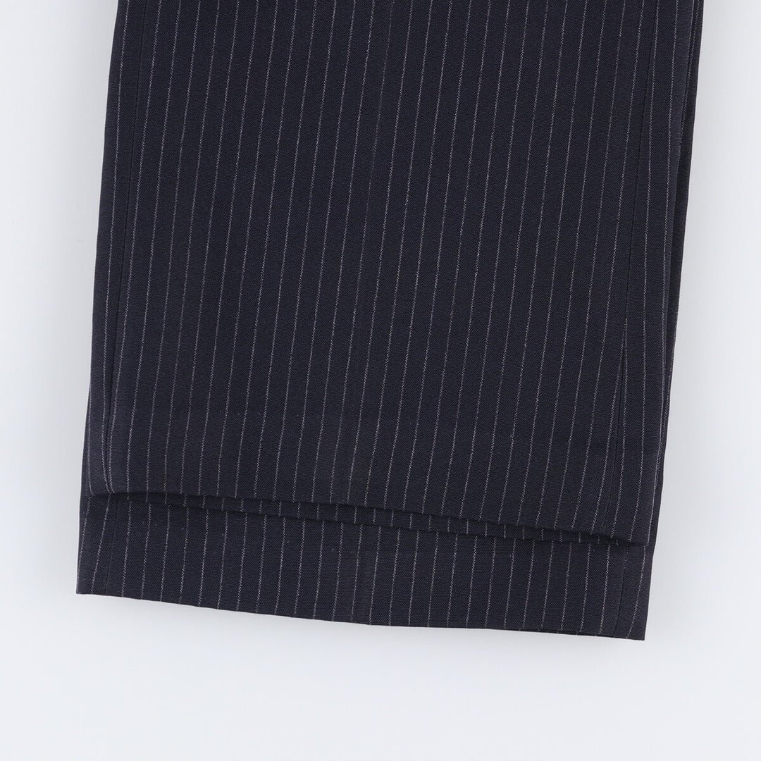 70s-80'S Striped Slacks, Made in USA, Men's Size 34 unclear navy blue type Vintage Second Hand