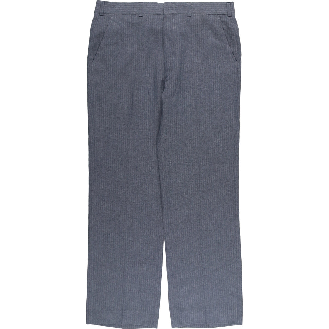 Vintage 1970'S Haggar Magic Stretch Stripe Pattern Slacks, Made in USA, Men's, Size W35 unclear gray type Vintage Second Hand