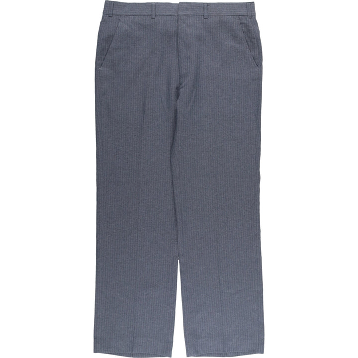 Vintage 1970'S Haggar Magic Stretch Stripe Pattern Slacks, Made in USA, Men's, Size W35 unclear gray type Vintage Second Hand
