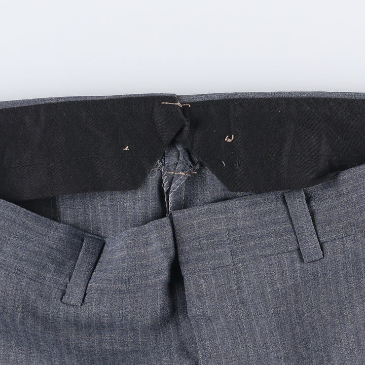 Vintage 1970'S Haggar Magic Stretch Stripe Pattern Slacks, Made in USA, Men's, Size W35 unclear gray type Vintage Second Hand