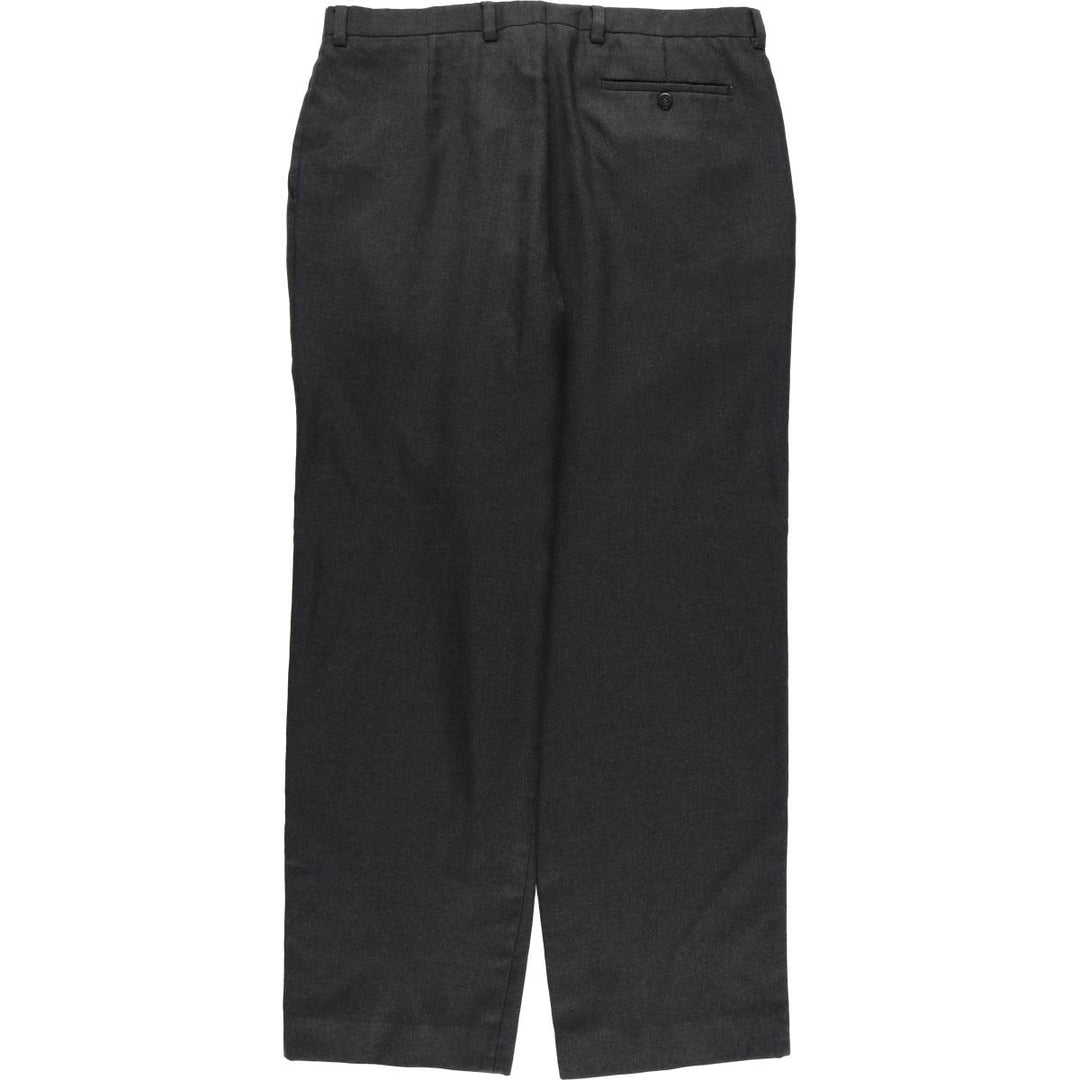 Burberry's London Two-pleat Wool Pants, Size 46, Men's Size 37 (equivalent to a W37) wool navy blue type Vintage Second Hand