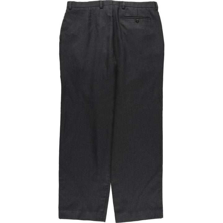 Burberry's London Two-pleat Wool Pants, Size 46, Men's Size 37 (equivalent to a W37) wool navy blue type Vintage Second Hand