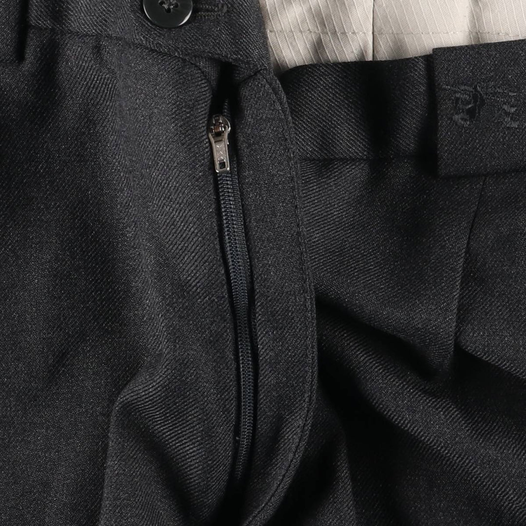 Burberry's London Two-pleat Wool Pants, Size 46, Men's Size 37 (equivalent to a W37) wool navy blue type Vintage Second Hand