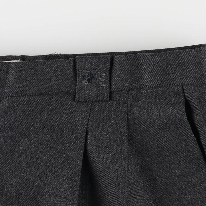 Burberry's London Two-pleat Wool Pants, Size 46, Men's Size 37 (equivalent to a W37) wool navy blue type Vintage Second Hand