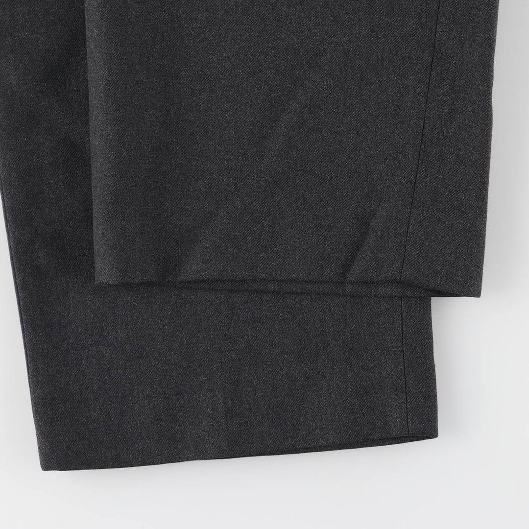 Burberry's London Two-pleat Wool Pants, Size 46, Men's Size 37 (equivalent to a W37) wool navy blue type Vintage Second Hand