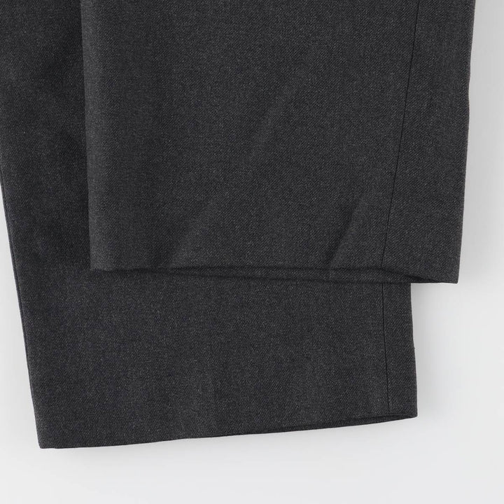 Burberry's London Two-pleat Wool Pants, Size 46, Men's Size 37 (equivalent to a W37) wool navy blue type Vintage Second Hand