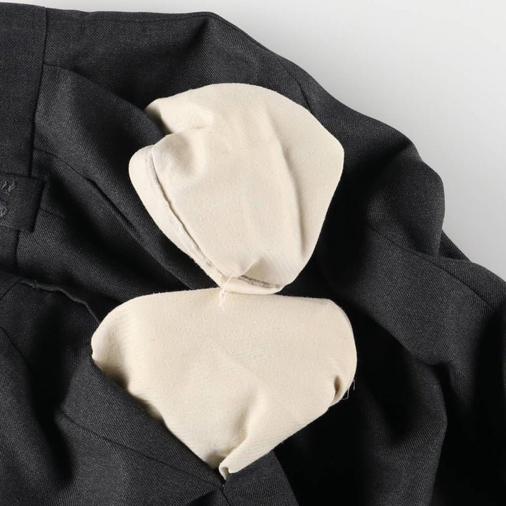 Burberry's London Two-pleat Wool Pants, Size 46, Men's Size 37 (equivalent to a W37) wool navy blue type Vintage Second Hand