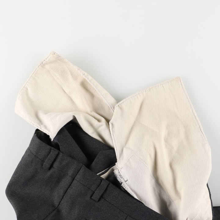 Burberry's London Two-pleat Wool Pants, Size 46, Men's Size 37 (equivalent to a W37) wool navy blue type Vintage Second Hand