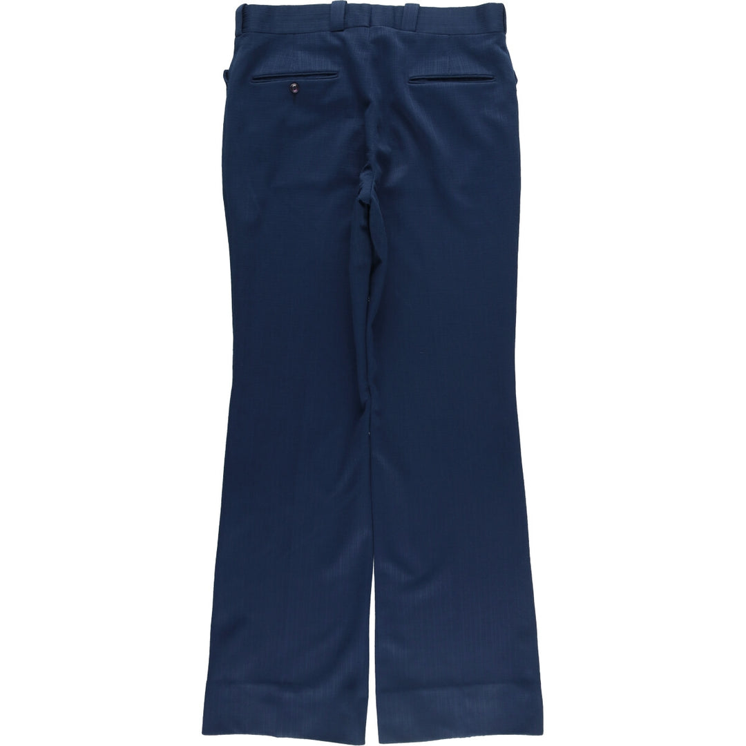 Vintage 1970'S Dan Perker flare pants, men's size W32 polyester blue type Vintage Second Hand