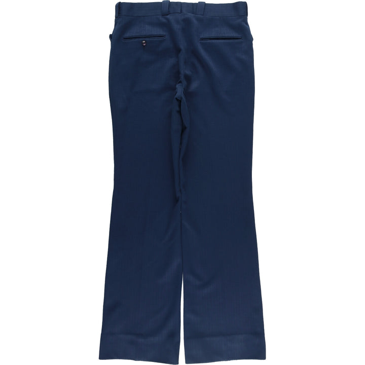 Vintage 1970'S Dan Perker flare pants, men's size W32 polyester blue type Vintage Second Hand
