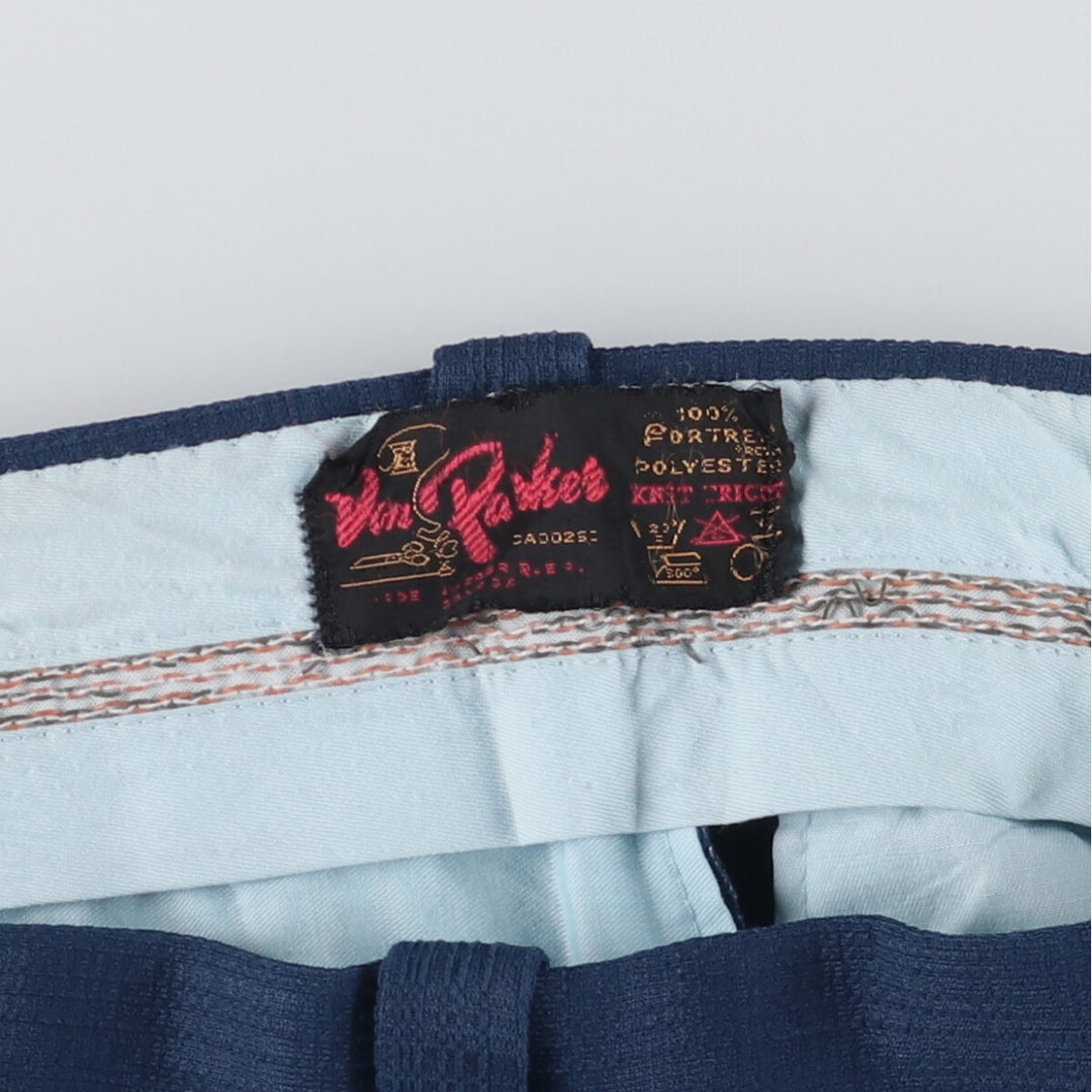 Vintage 1970'S Dan Perker flare pants, men's size W32 polyester blue type Vintage Second Hand