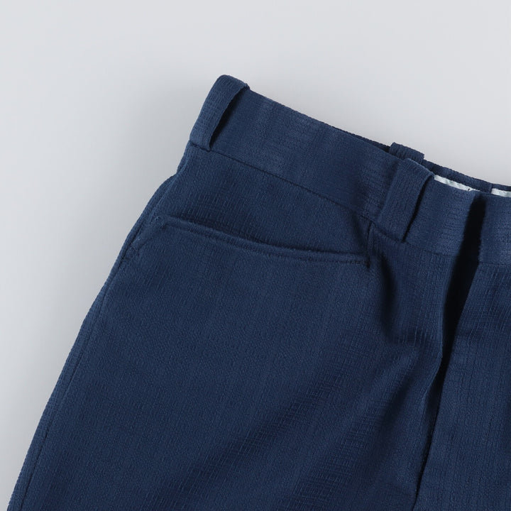 Vintage 1970'S Dan Perker flare pants, men's size W32 polyester blue type Vintage Second Hand
