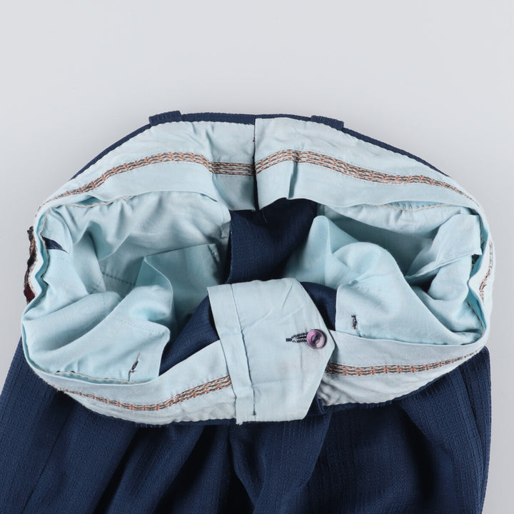 Vintage 1970'S Dan Perker flare pants, men's size W32 polyester blue type Vintage Second Hand