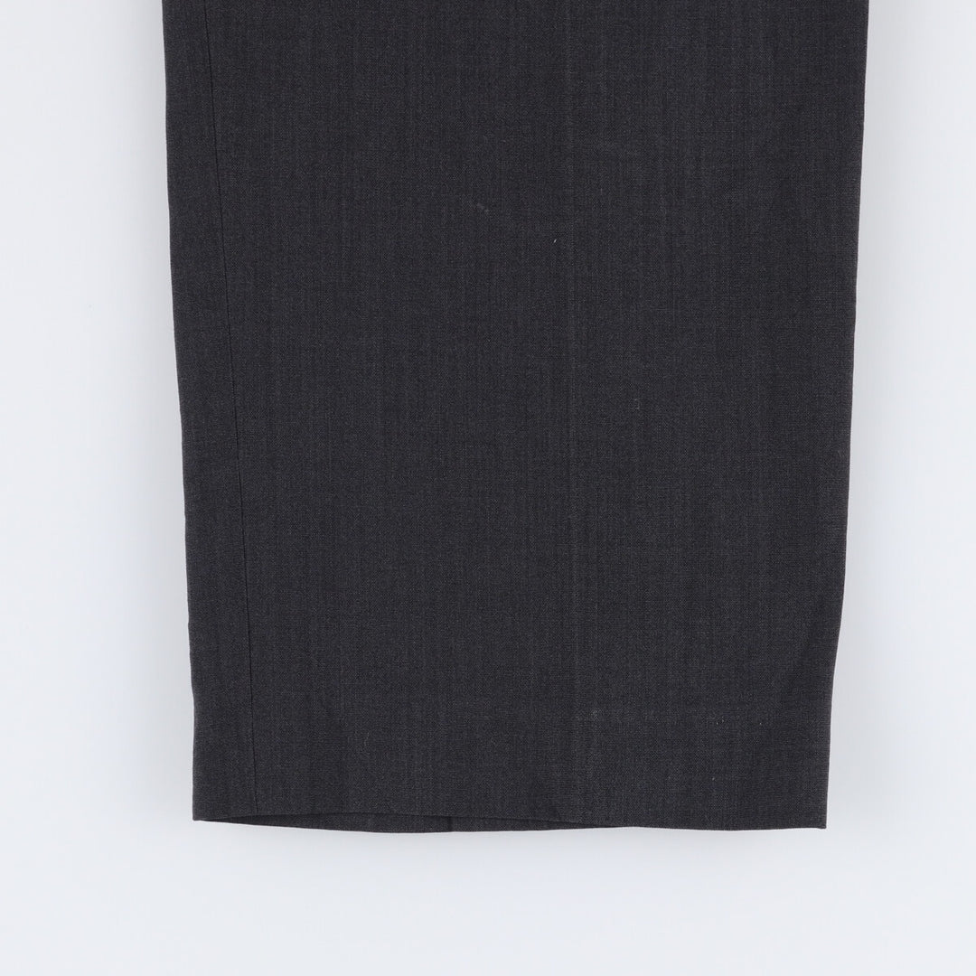 Haggar HAGGER Two-pleat Slacks, Made in USA, Men's, Size W33 polyester black type Vintage Second Hand