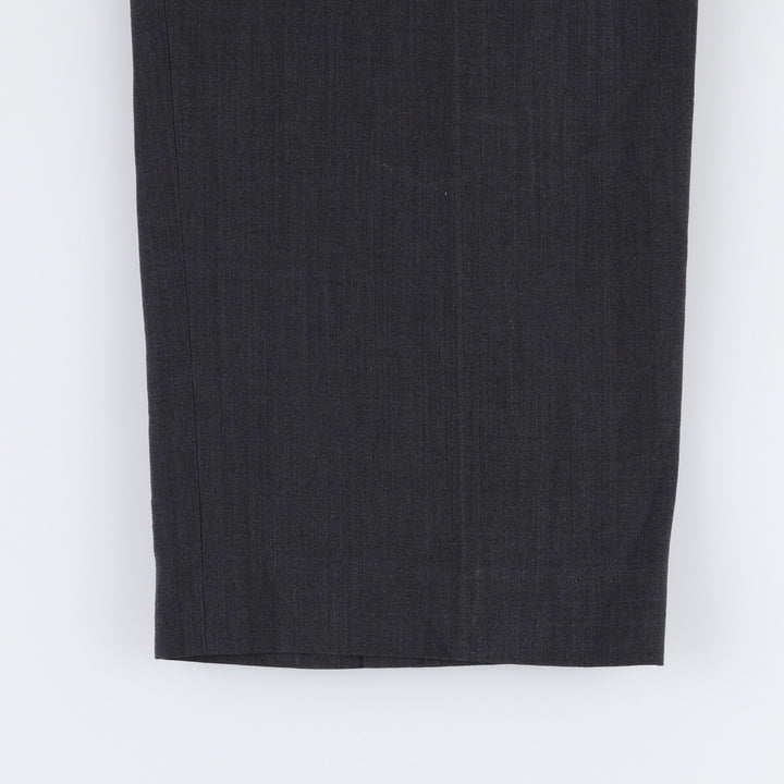 Haggar HAGGER Two-pleat Slacks, Made in USA, Men's, Size W33 polyester black type Vintage Second Hand