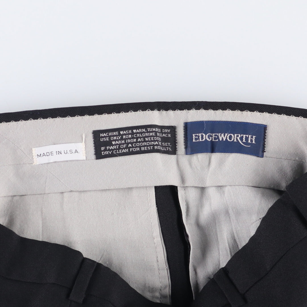 Haggar EDGEWORTH Slacks, Made in USA, Men's, Size W32 unclear black type Vintage Second Hand