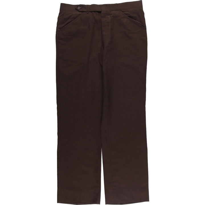 Vintage 70s-80'S WALLACHS wool pants, men's size 34. wool brown type Vintage Second Hand