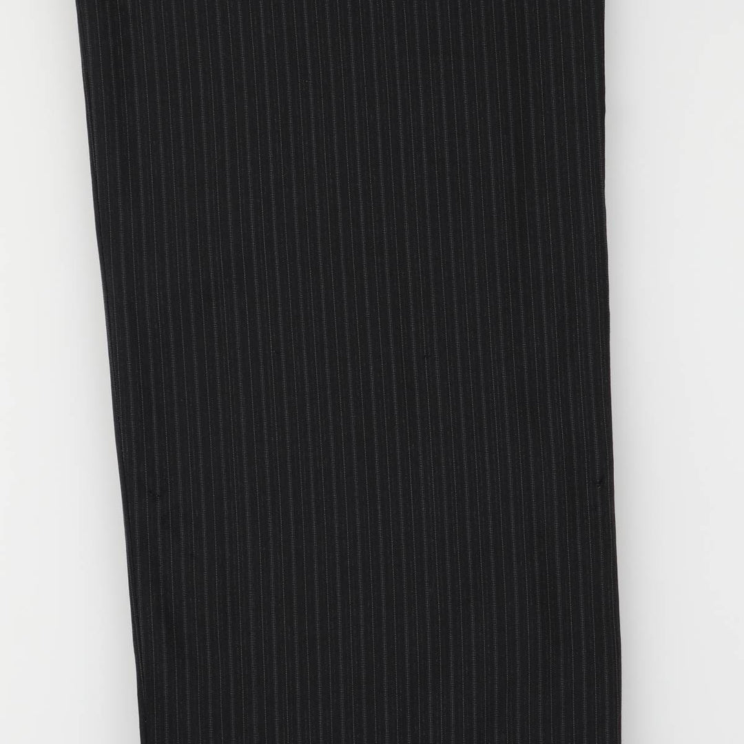 Calvin Klein Striped Wool Pants, Men's Size 36 wool black type Vintage Second Hand